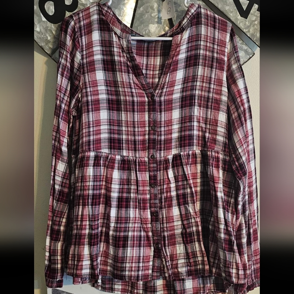 Plaid top from Maurices.